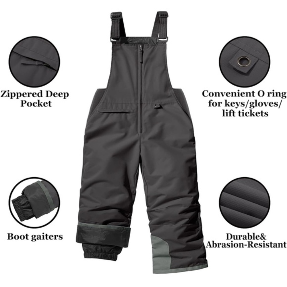 NWT Gemyse Youth snowboard / Ski pants Bib. Age 6 -7